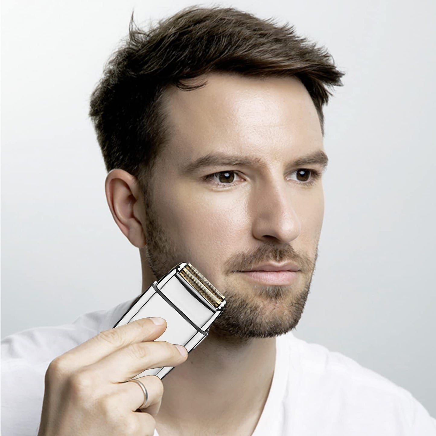Hoja de repuesto y cortadores de afeitadora compatibles con BaBylissPRO Barberology Double FXFS2 (plata)