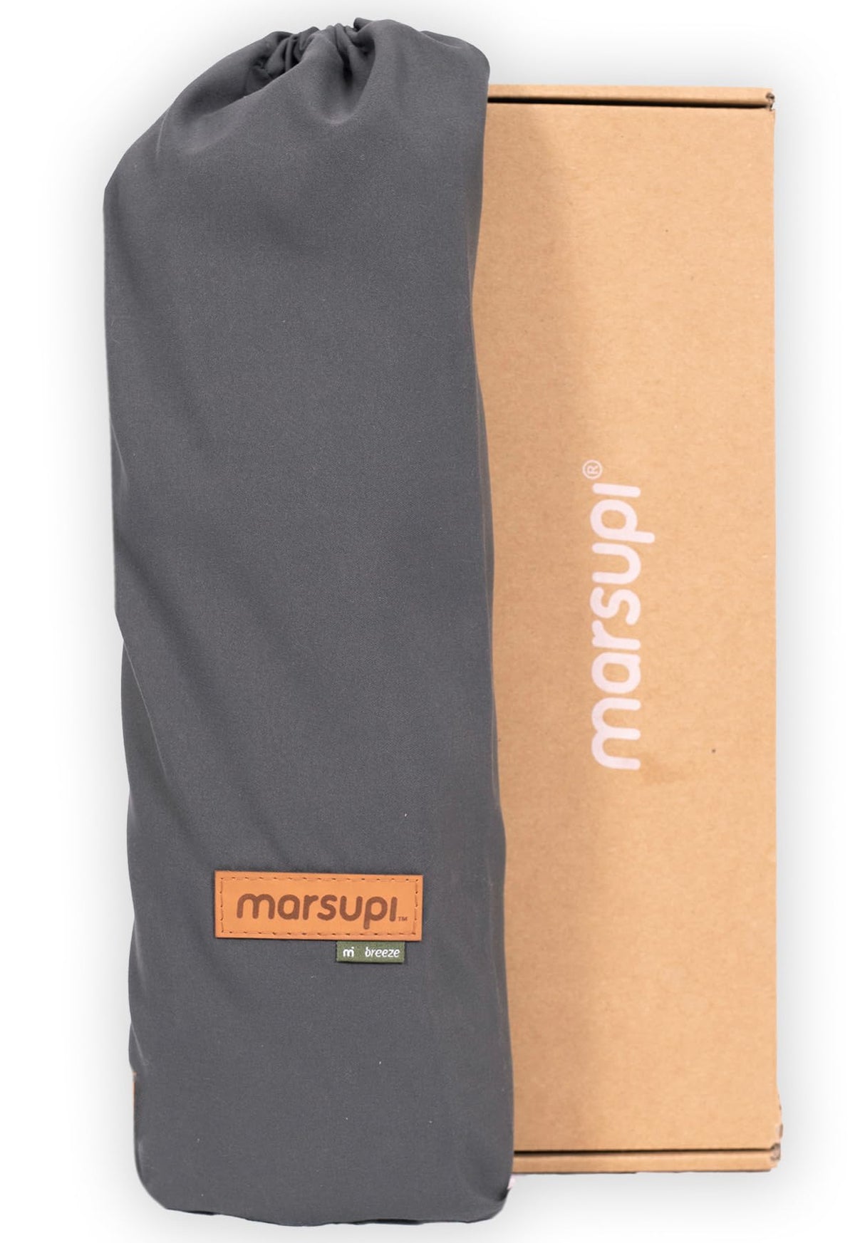 Marsupi Breeze, portabebés ajustable con 2 posiciones de transporte (frontal y cadera), cangurera desde recién nacido (3.5-15 kg), algodón orgánico y lino, Verde Pistache, Talla: SM