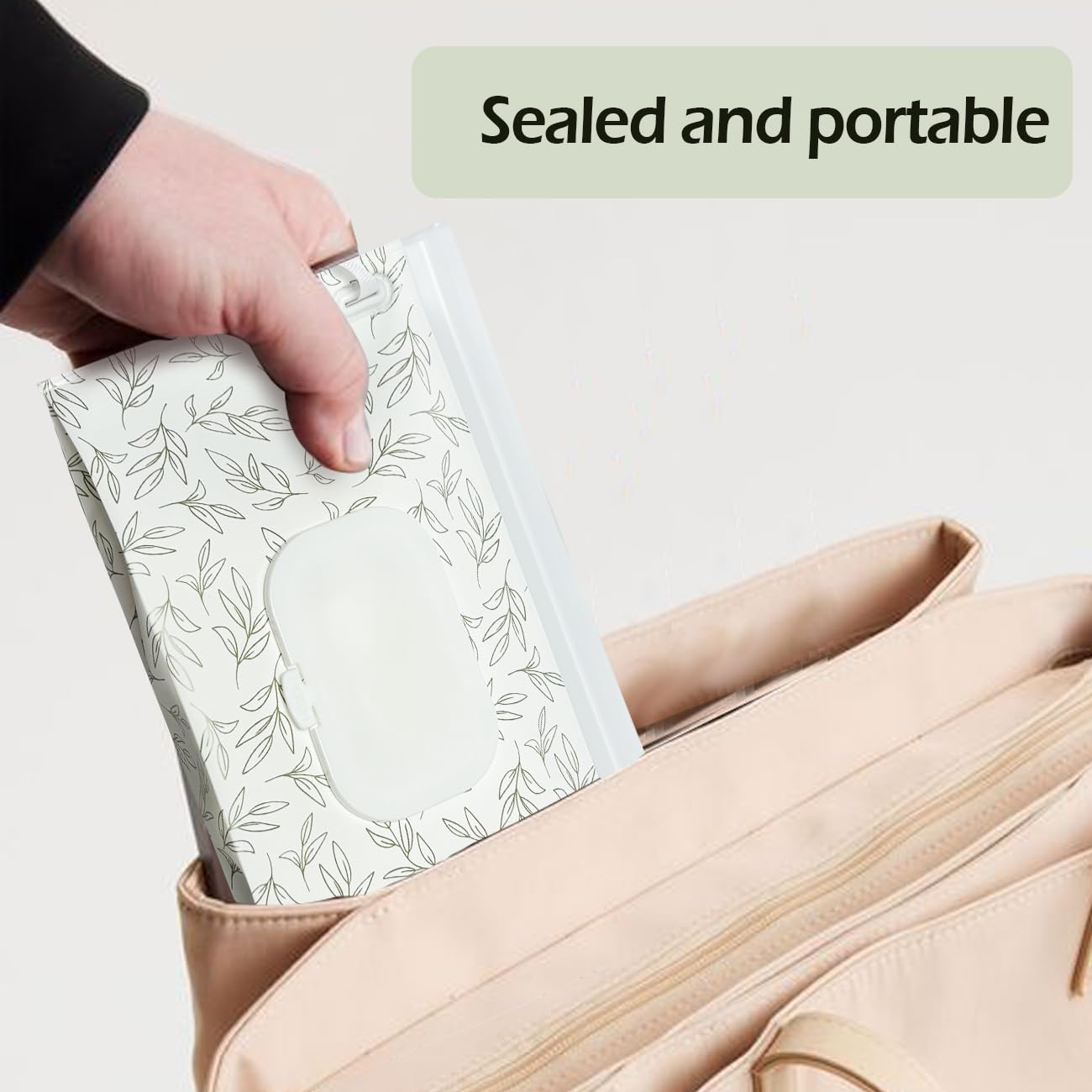 Soporte para toallitas para bebé, dispensador de toallas, paquete de 3 recipientes recargables portátiles, funda reutilizable para toallitas de viaje, impermeable y a prueba de polvo, soporte para