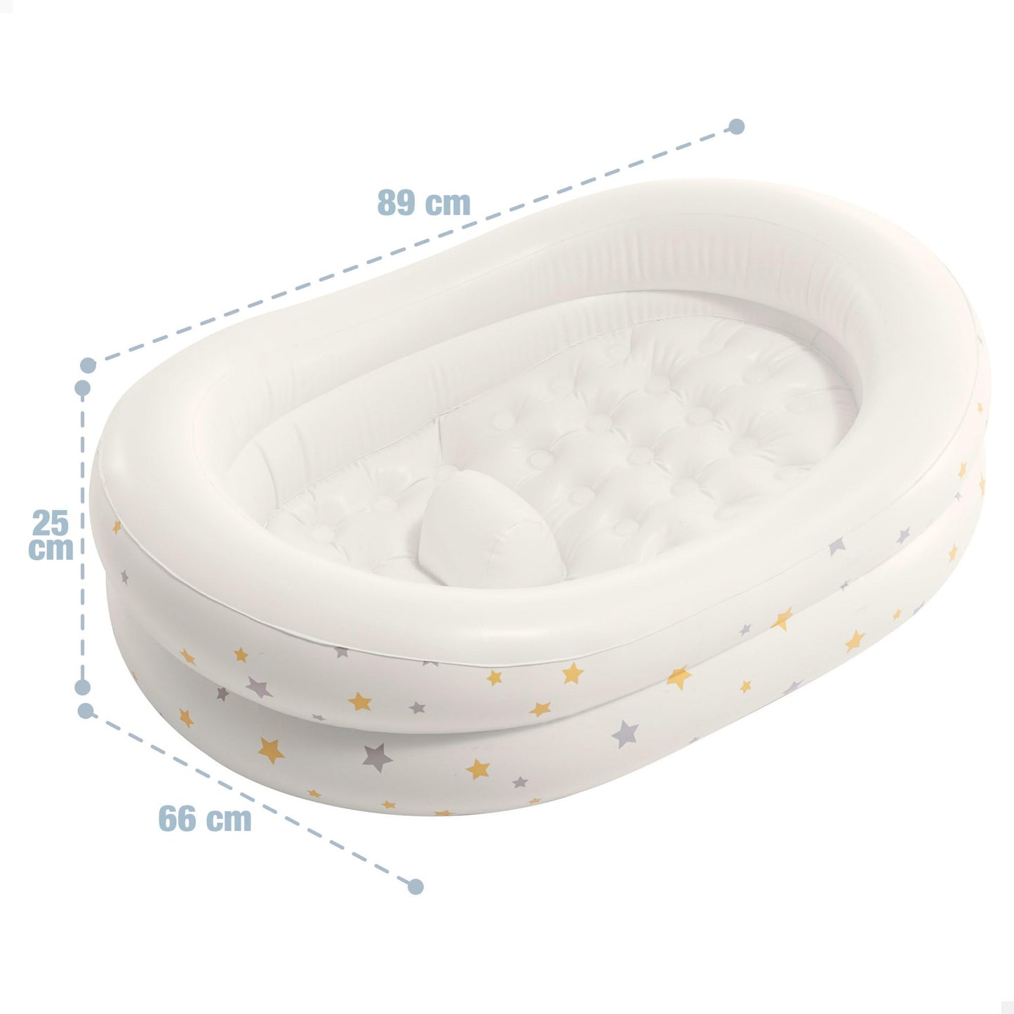 Bañera para bebé estrellada Intex 48523NP (Inflada 89cm x 66cm x 25cm)