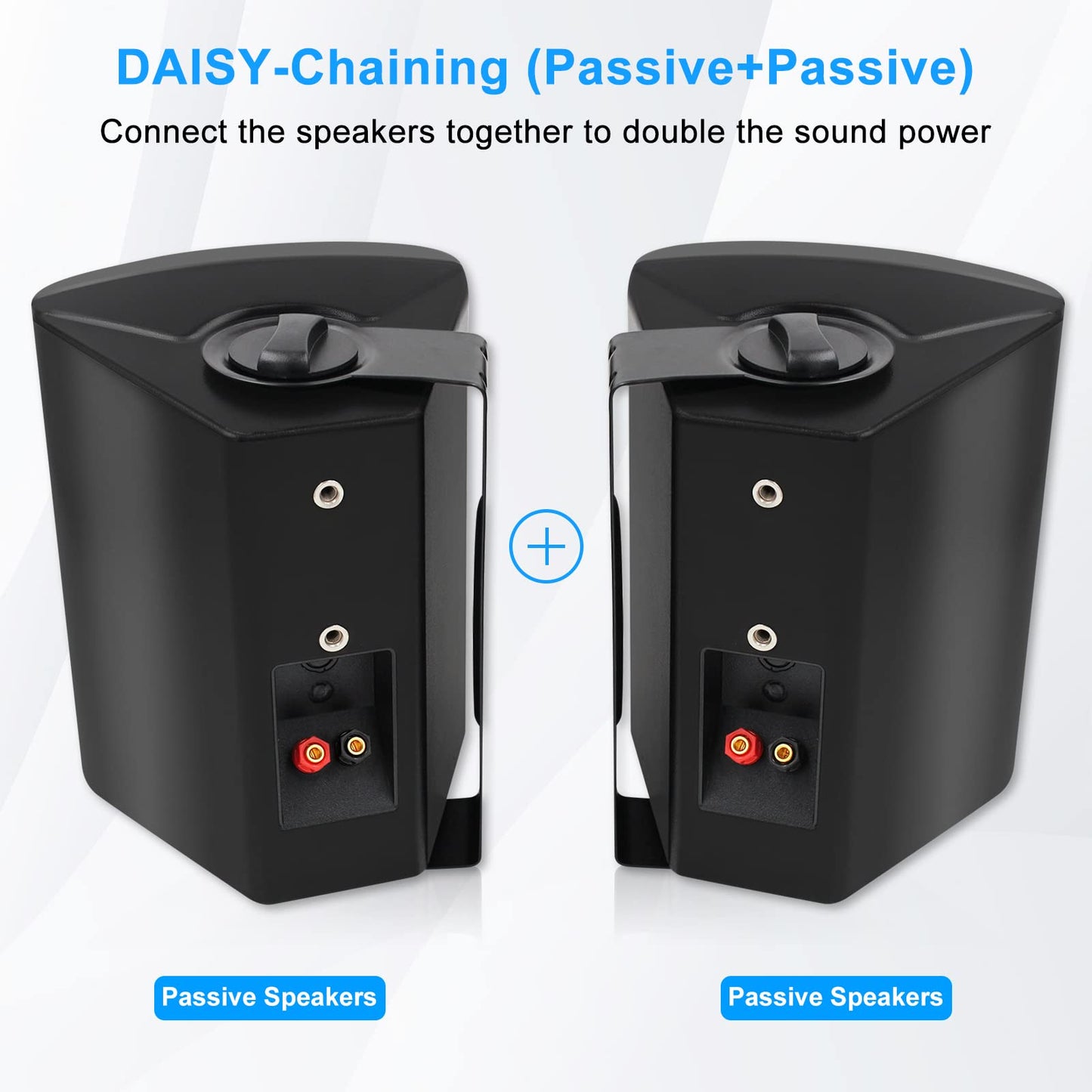 Herdio Bocinas para Exterior,6.5 Pulgadas 400W Altavoces para Exteriores, Resistente al Agua, Adecuado para el hogar, Patio, Terraza,Patio Trasero，Durabilidad en Todo Tipo de Clima (Negros)