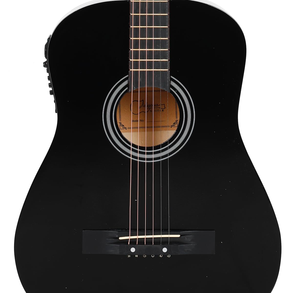 38 inch Electroacústica Guitarra Guitarra acustica con Afinadores,Correas,Cuerdas para Instrumentos,Plumillas,Cable amplificador guitarra,soul,Fundas para Guitarras 3/4 (Black3)
