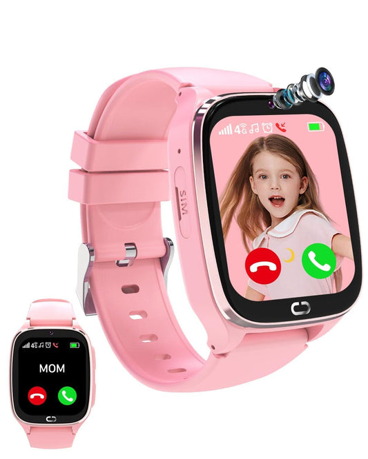 Reloj Inteligente PTHTECHUS Rosa Pantalla Táctil HD para Niños y Niñas