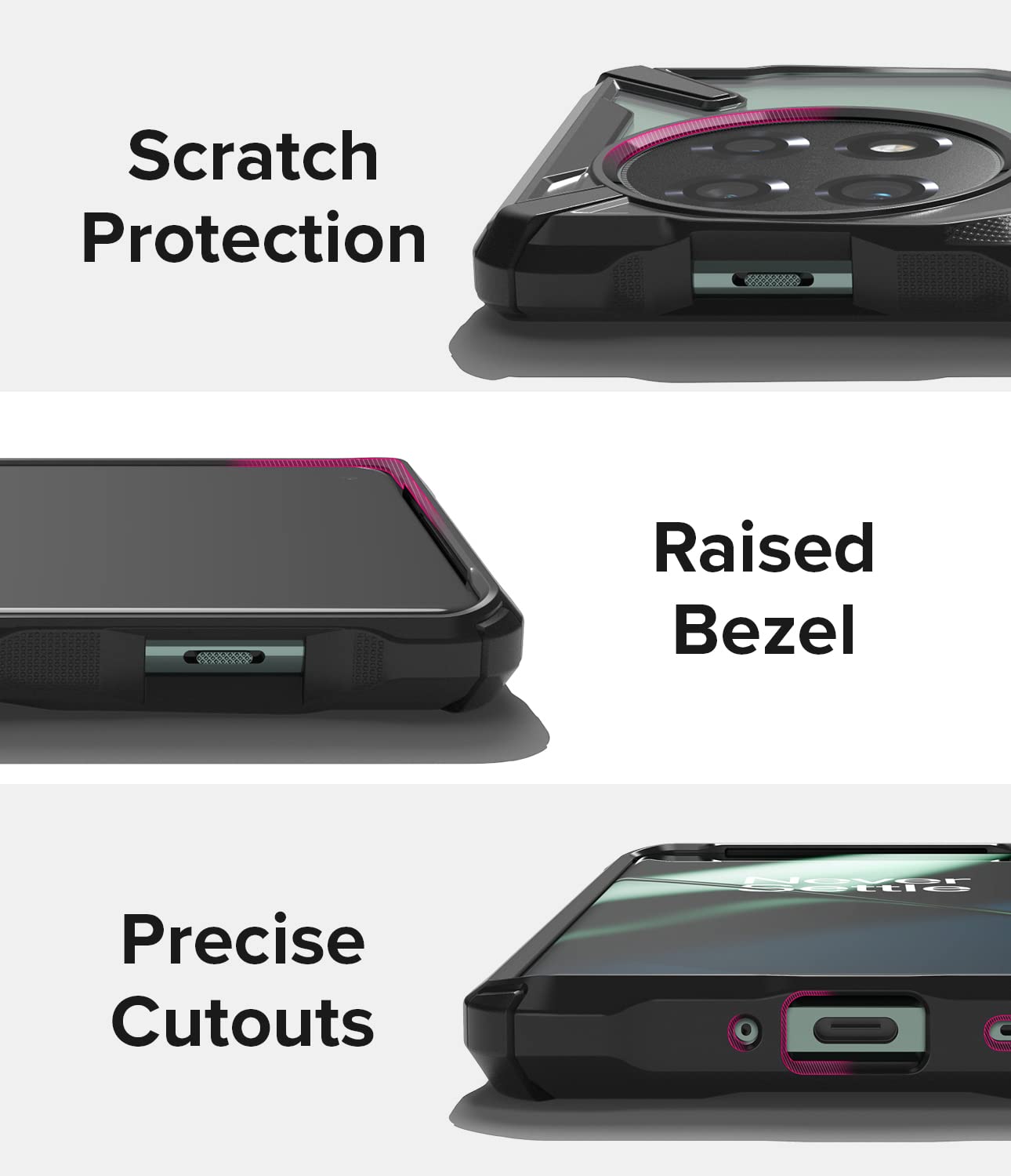 Funda Oneplus 11 5G Ringke Negra Resistente a Impactos y Arañazos