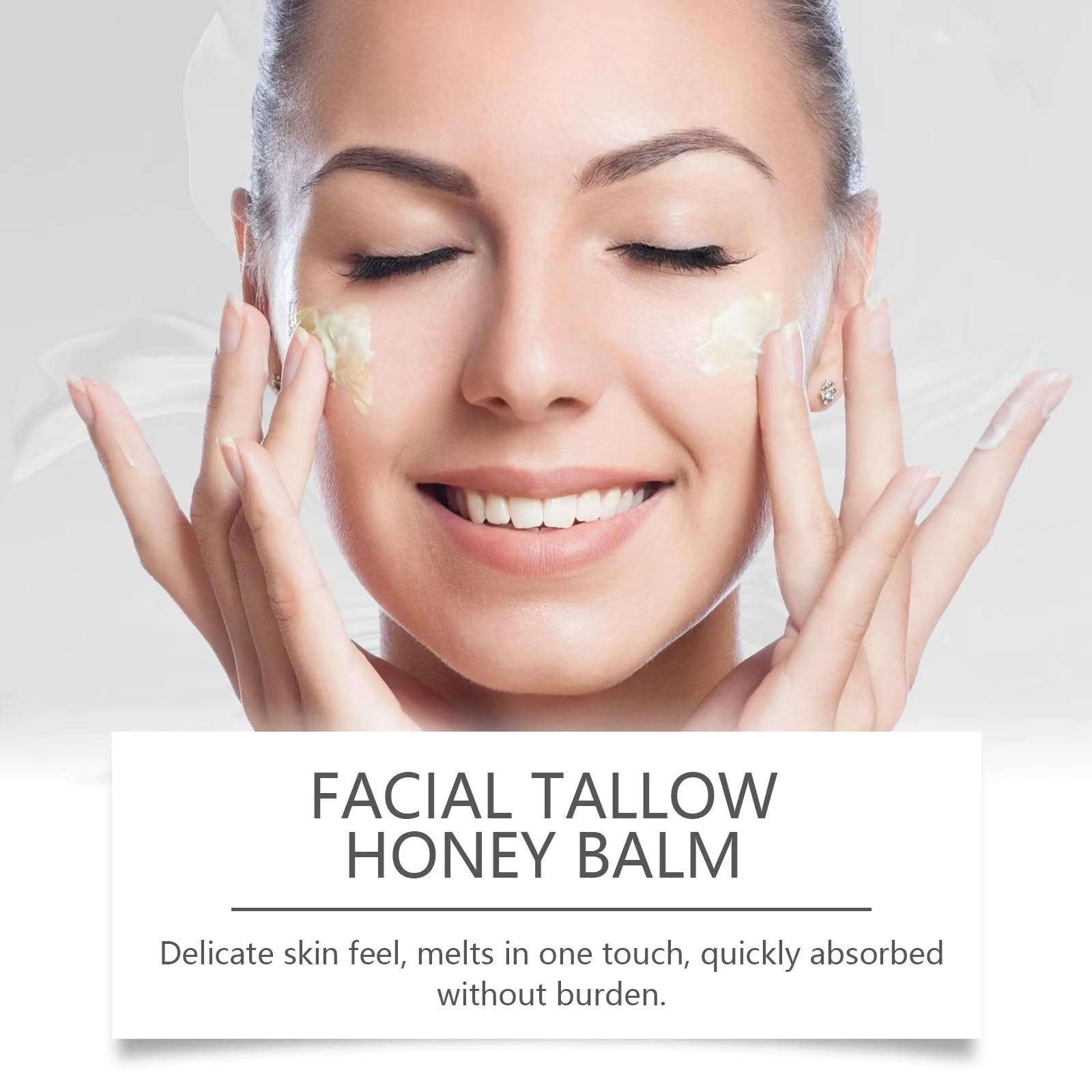 Beef Tallow for Skin, 2PCS Beef Tallow and Honey Balm, Butter Balm for Face and Body,120g of Beef Tallow Honey Moisturiser