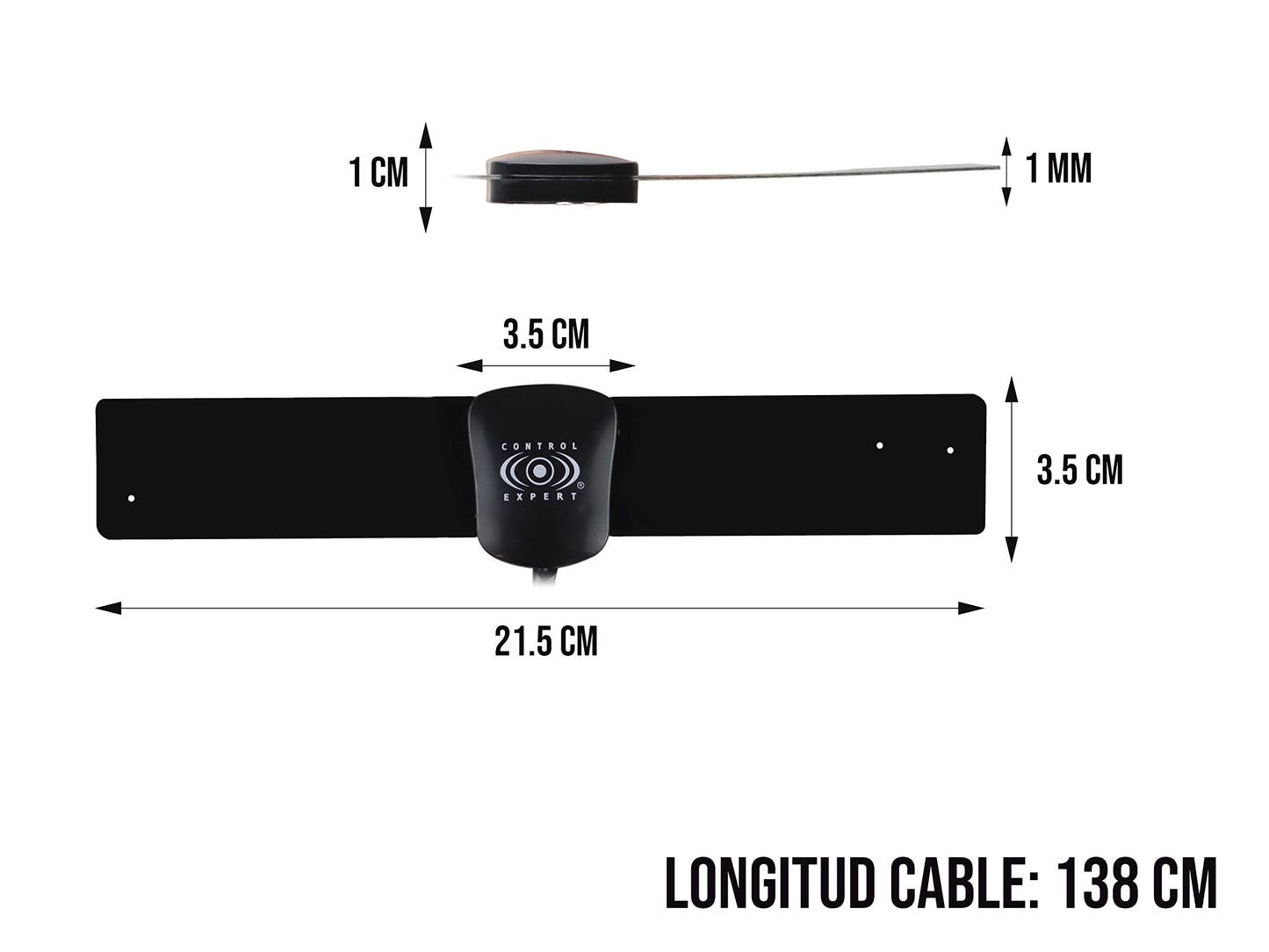 CONTROL EXPERT Antena para TV Digital Interior HDTV 4K Full HD Cable Coaxial