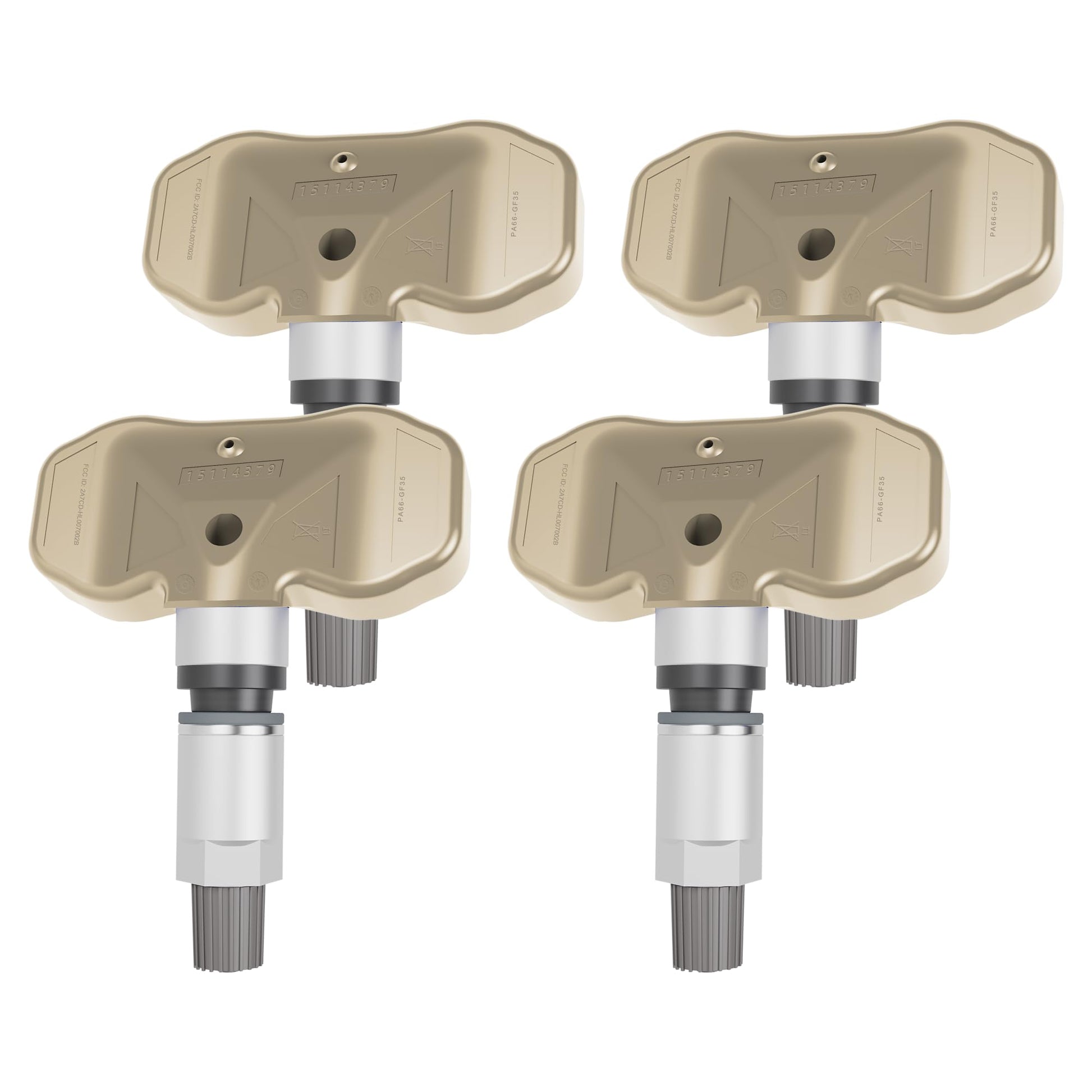 Sensor TPMS, Sensor de Sistema de Monitor de presión de neumáticos GM, Paquete de 4 Unidades para Chevy GMC Cadillac reemplaza #15114379 15122618 8151226180