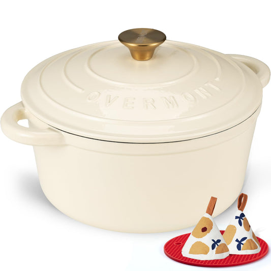Overmont - Olla de hierro fundido con tapa