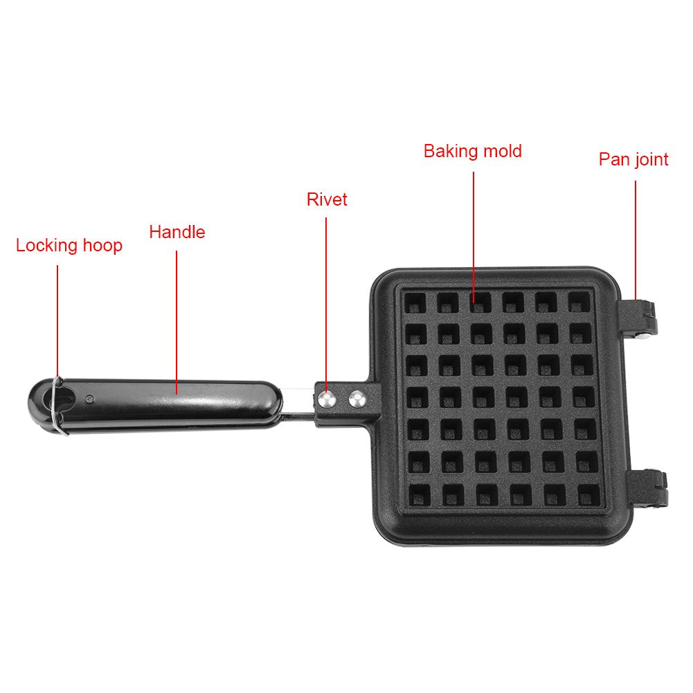 Waffle Maker Antiadherente Huevo, Cocina DoméStica Gas Antiadherente Waffle Maker Pan Molde Molde Placa De Cocina Herramienta De CoccióN Para Hornear