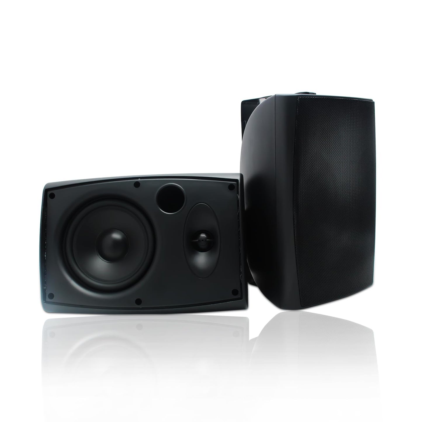 Herdio 6,5 Pulgadas Bluetooth Bocinas para Exterior, 400W Altavoces para Exteriores, Impermeable, Amplia Cobertura De Sonido Estéreo, para Patio, Terraza, Patio Trasero (Negro)