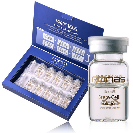 Ronas Solución de células madre 5 ml 10vial. Fórmula antienvejecimiento avanzada. La mejor solución antienvejecimiento. Las células madre vegetales rejuvenecen tu piel. Con microagujas, Dermapen, MTS. Beauty Salon de Corea.