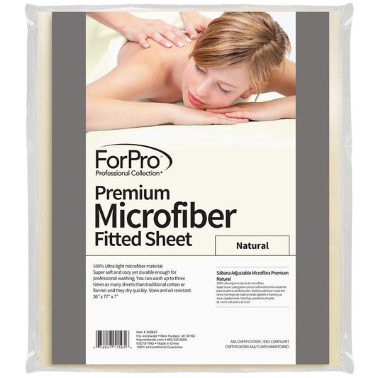 For Pro Premium Microfiber Natural Fitted Sheet