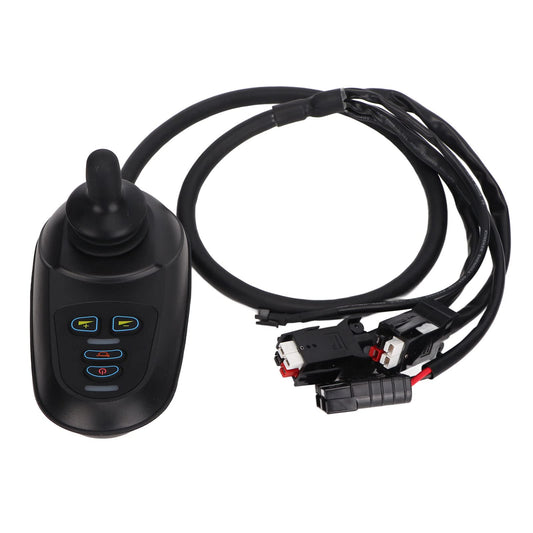 Jiawu Controlador de Joystick para Silla de Ruedas Eléctrica, IPX5 Controlador de Silla de Ruedas Eléctrica con Rotación de 360° a Prueba de Agua, Controlador de Joystick de 4 Teclas de