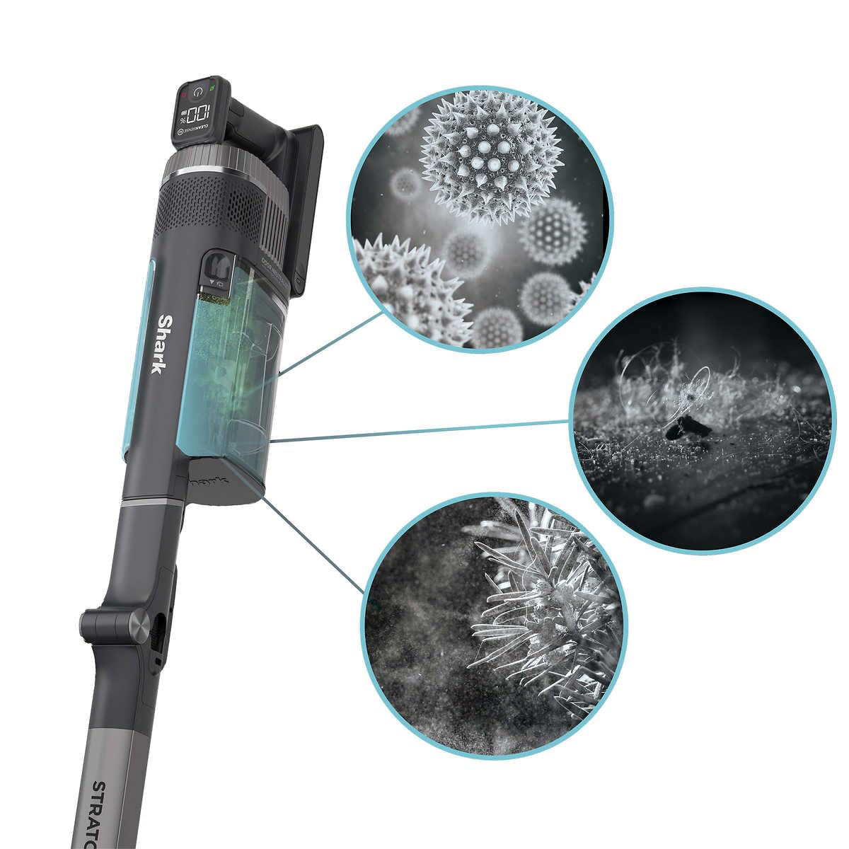 Aspiradora Shark Stratos Succión Ultrapotente con Cepillo Giratorio de Autolimpieza y Tecnología Neutralizadora de Olores
