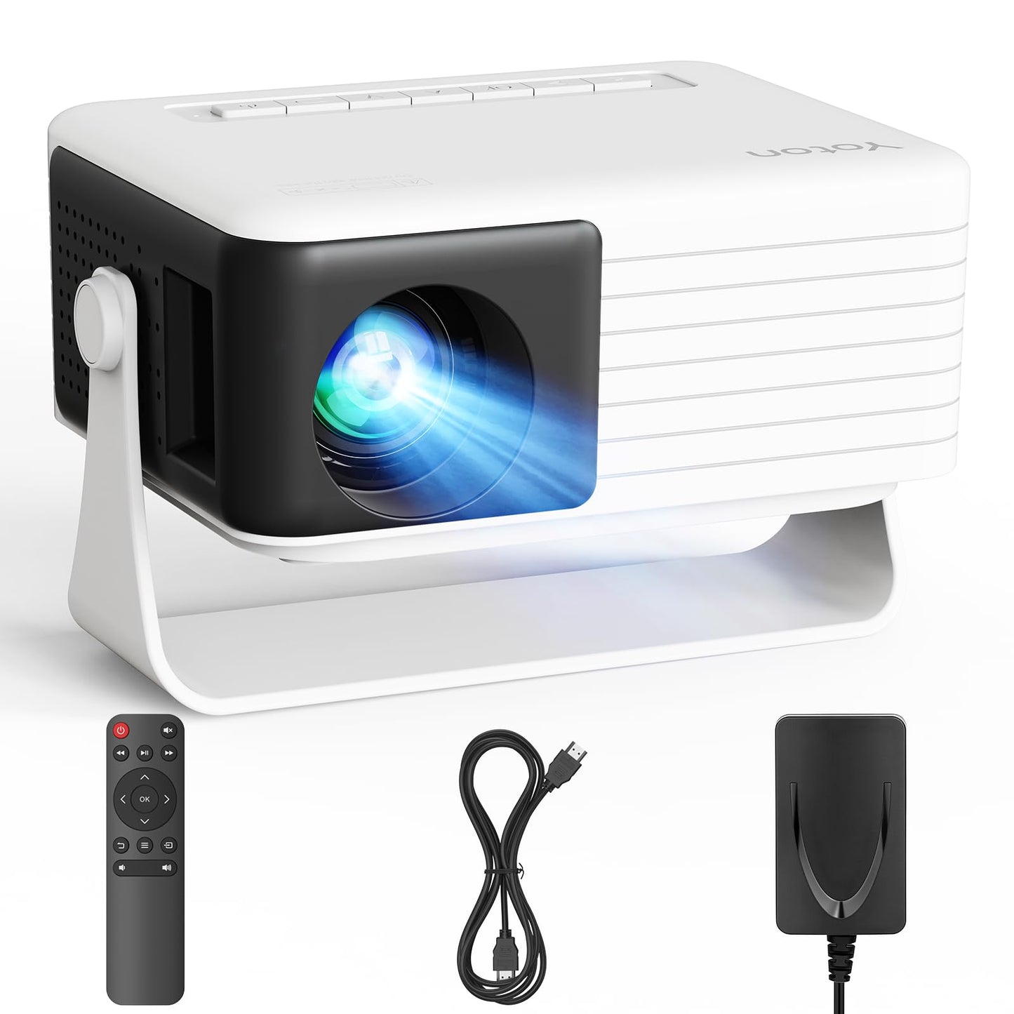 YOTON Mini Proyector Portátil, 1080P Full HD Soporta, Compatible con iOS/Android/Laptop, Regalo para Niños, Proyector de Video Y3 Compatible con TV Stick/HDMI/USB/PS4/Xbox [Control Remoto Incluido]