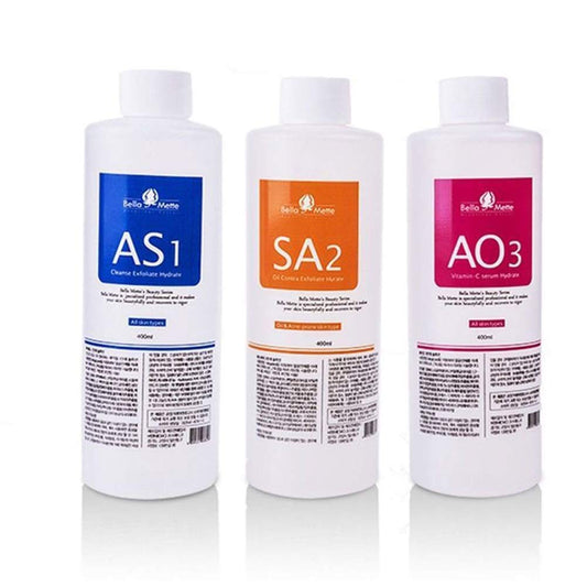 Premium Salon Professional Dermoabrasión Facial Soluciones Especiales Cuidado de la Piel Aqua Peeling Serum Limpiador Facial Líquido para Hidra Dermoabrasión Facial Máquina 400ml (3 botellas)
