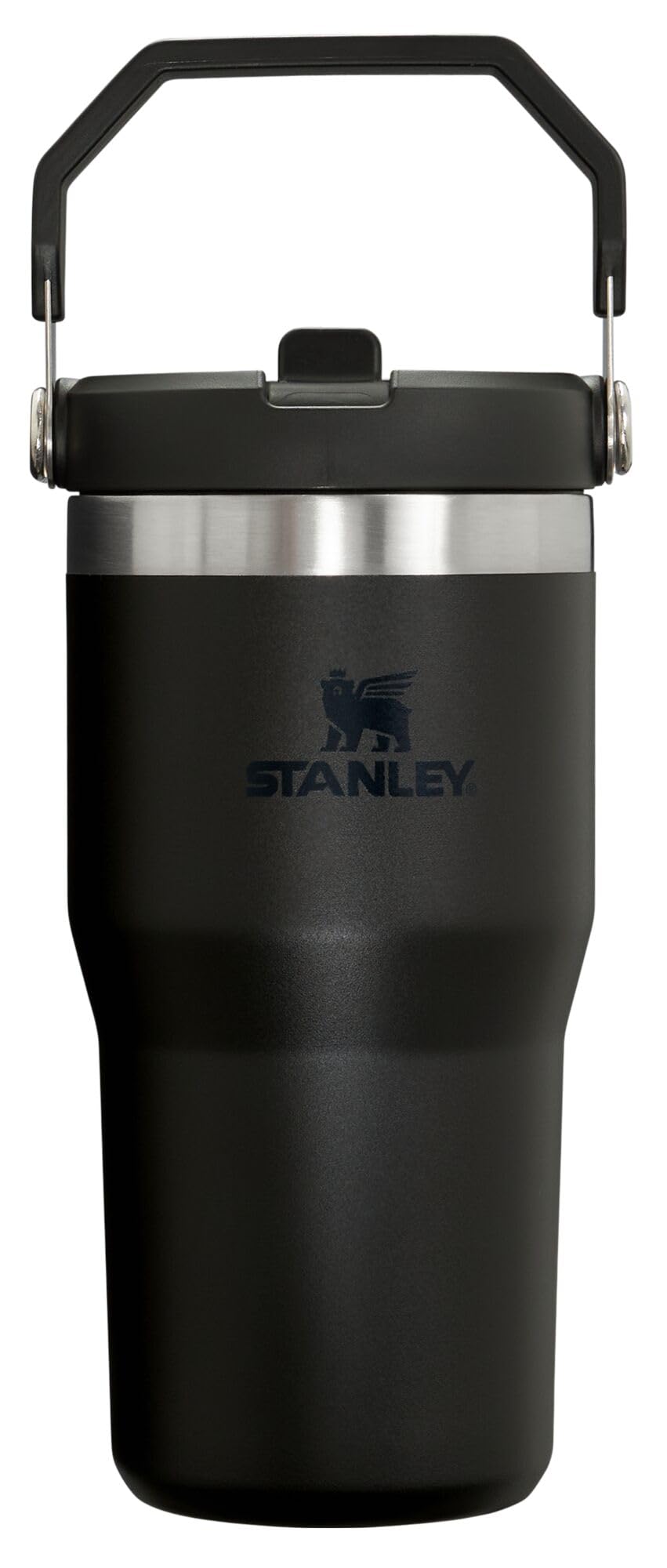 Vaso Stanley IceFlow Negro 2.0 con Asa y Pajita Abatible Resistente a Fugas de 20 Onzas