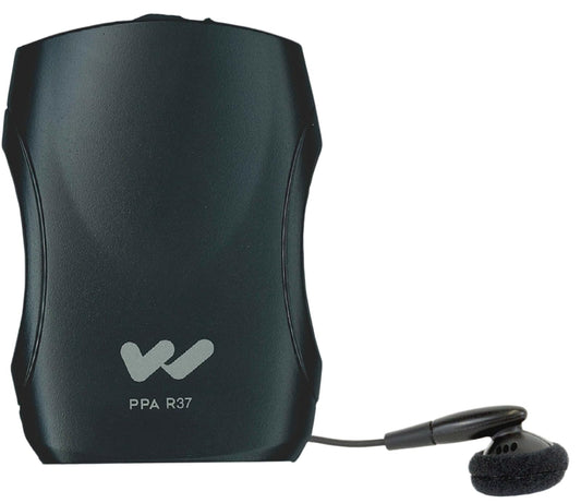 Receptor FM Personal Williams Sound PPA R37 Negro con Clip para Cinturón y Auricular Mini