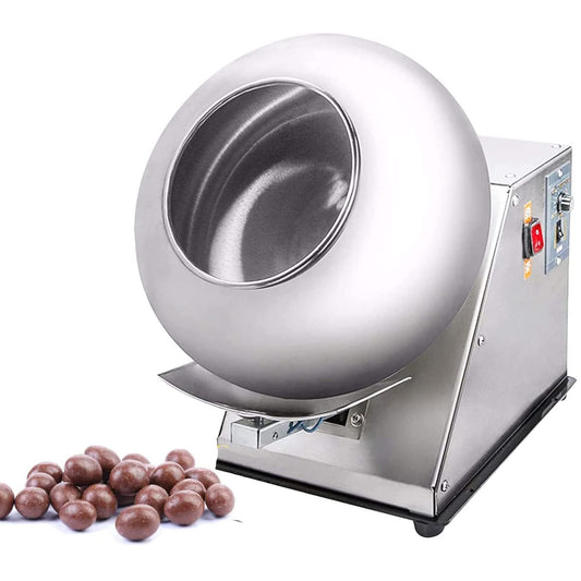 Máquina de recubrimiento de azúcar, pequeña mini máquina de revestimiento de chocolate comercial, máquina pulidora de recubrimiento de chocolate de 2-5 kg/H Máquina secadora de recubrimiento