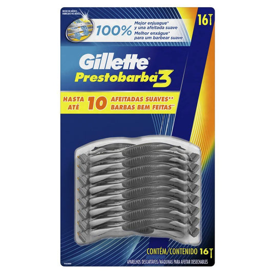 Rastrillos Desechables Gillette Prestobarba 16 pz