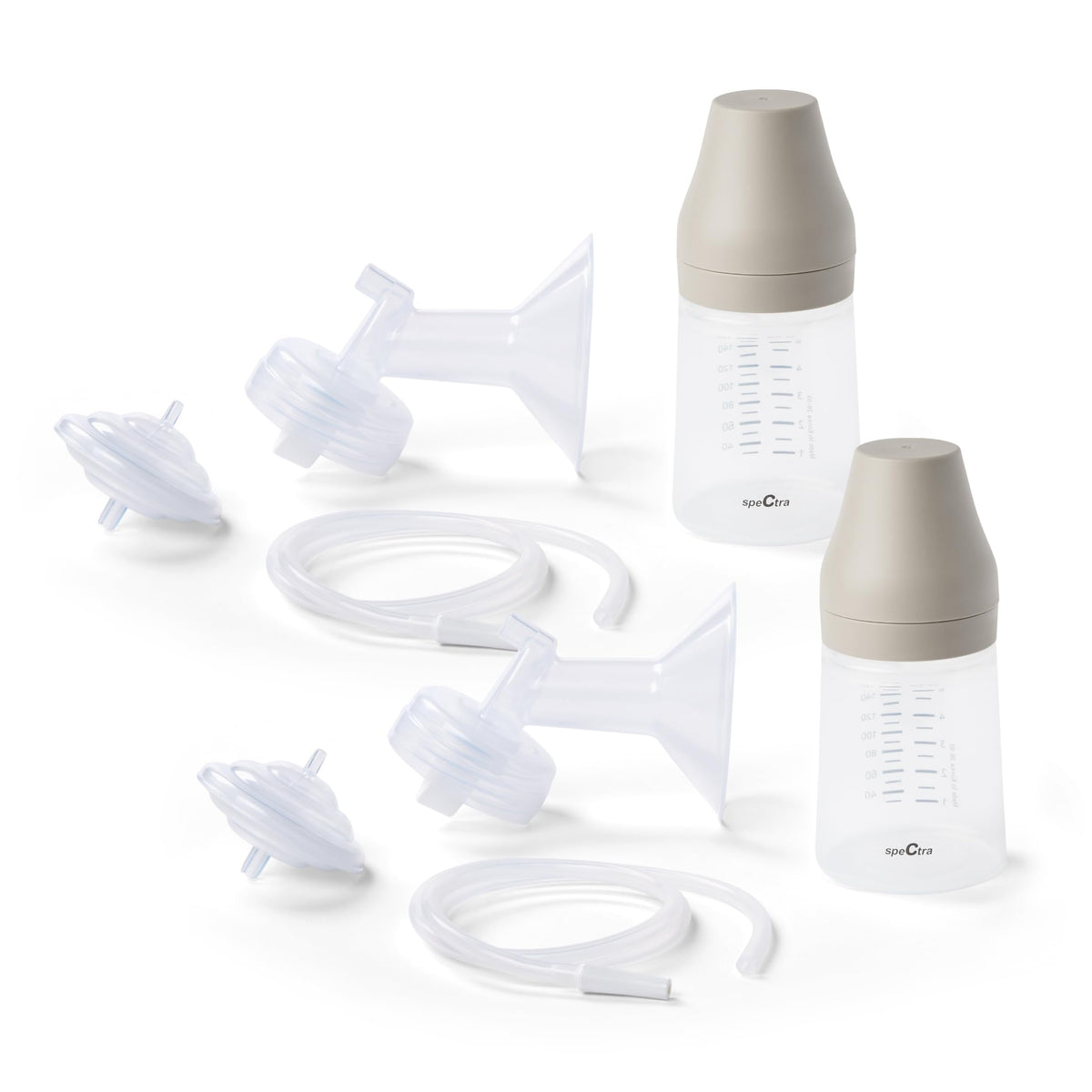SPECTRA Spectra - Kit de accesorios premium para extractor de leche con biberones - Mediano 24 mm - Accesorios para extractor de leche - Paquete de 2