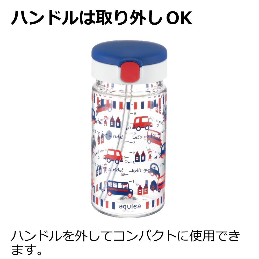 Richell Aqulea Outing - Taza (200 ml), diseño de pajita, color rosa