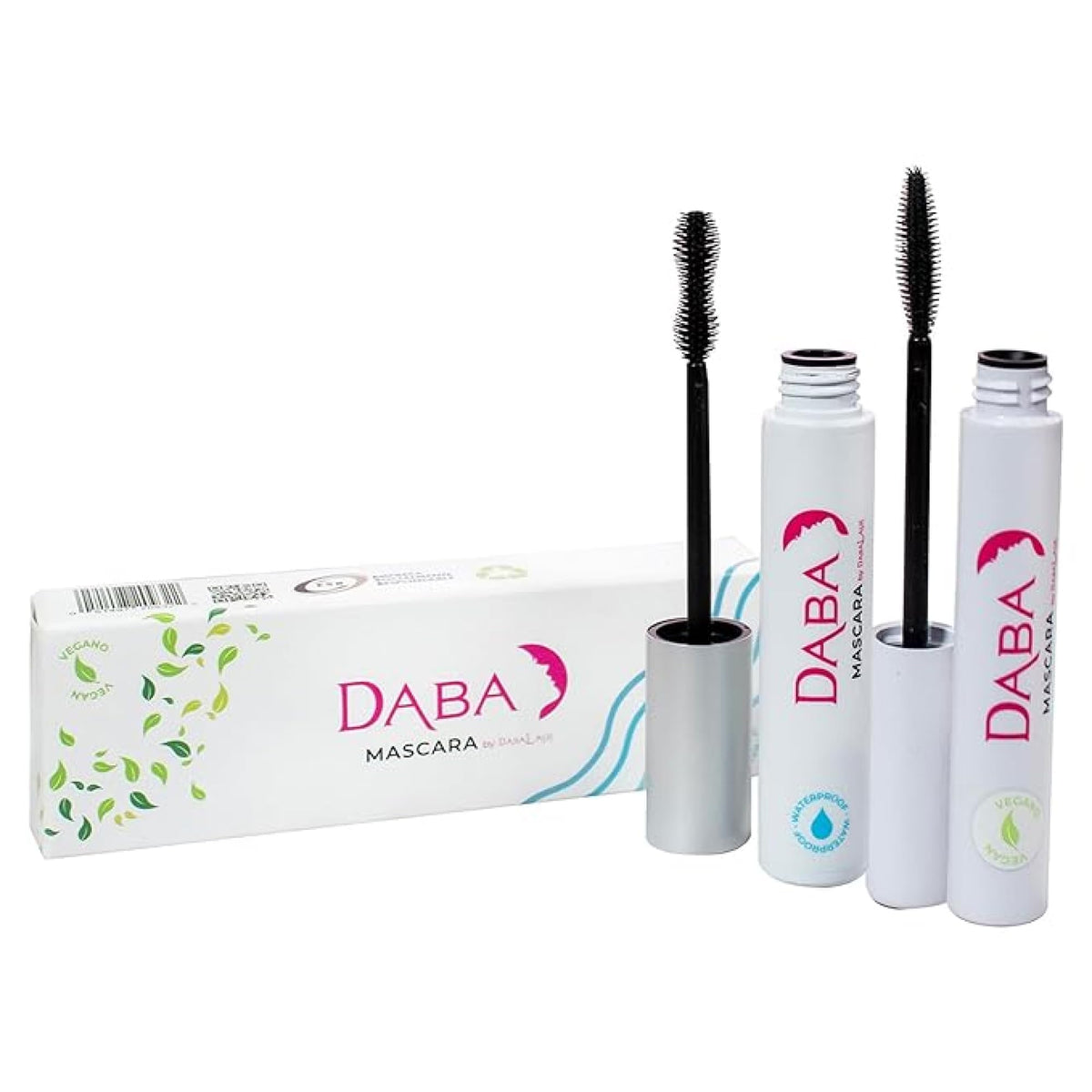 DABALASH Daba Duo – Waterproof Mascara & Gentle Vegan Mascara – Length & Volume for Lashes – Very Black – 0.45 oz & 0.3 oz