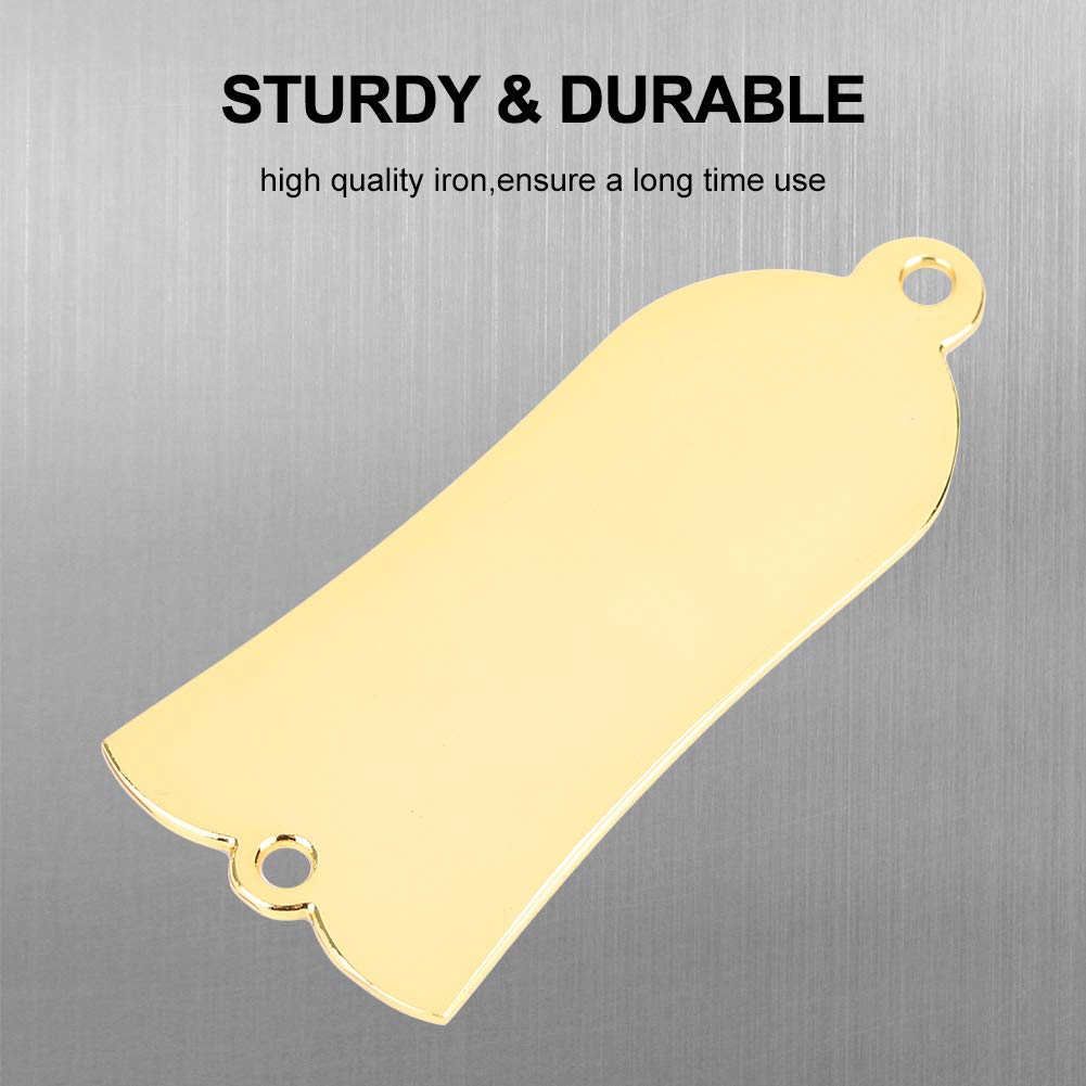 Guitarra Truss Rod Cover,Cubierta de Varilla de Armadura de Metal en Forma de Campana Guitarra Truss Rod Cover 2 Agujeros con Tornillos para Parte de Reemplazo de Bajos de Guitarra(Oro)