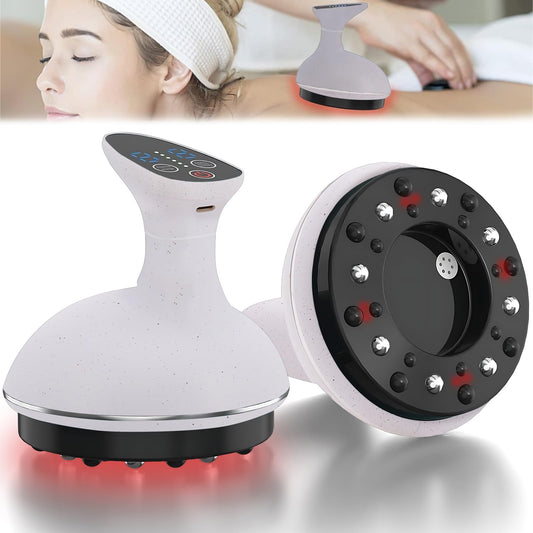 DFDAGDA Masajeador ventosas terapeuticas Eléctricas，Herramienta de Gua Sha Recargable 4 en 1，9 niveles de temperatura y potencia para eliminar celulitis Alivio del dolor de espalda Acupoint