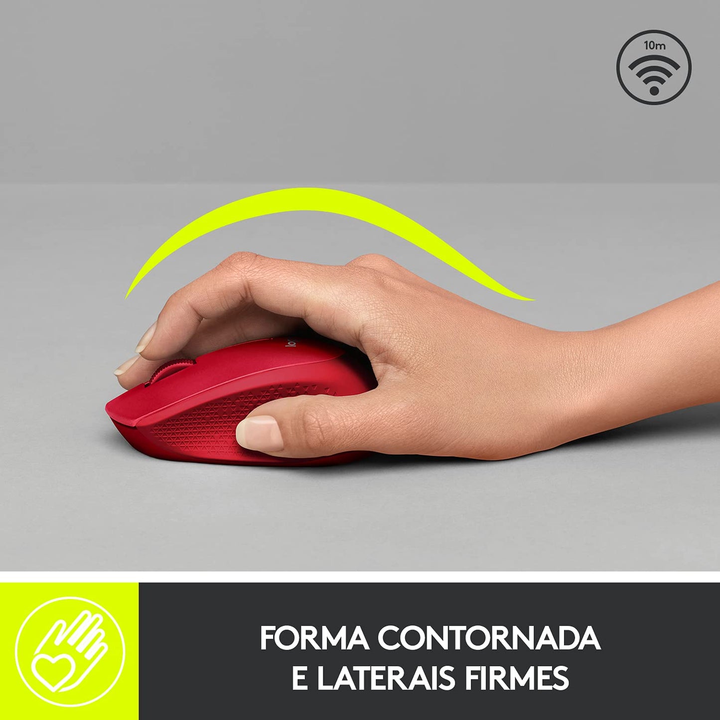 Logitech M280 Mouse Inalámbrico, 2.4 GHz, Nano Receptor USB, Seguimiento Óptico, Resolución 1000 dpi, 3 botones, Batería de 18 Meses, Compatible con PC, Mac, Laptop, Chromebook - Rojo