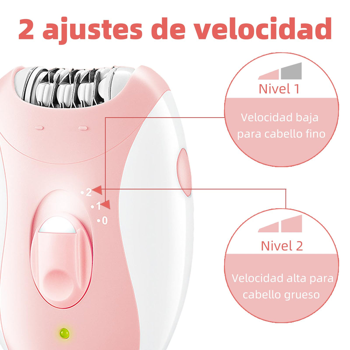 Maquina Depiladora Mujer, Rasuradora mujer eléctrica impermeable IPX5, Depiladora electrica portátil, Para depilación indolora de axilas, brazos, piernas, labios y todo cuerpo.