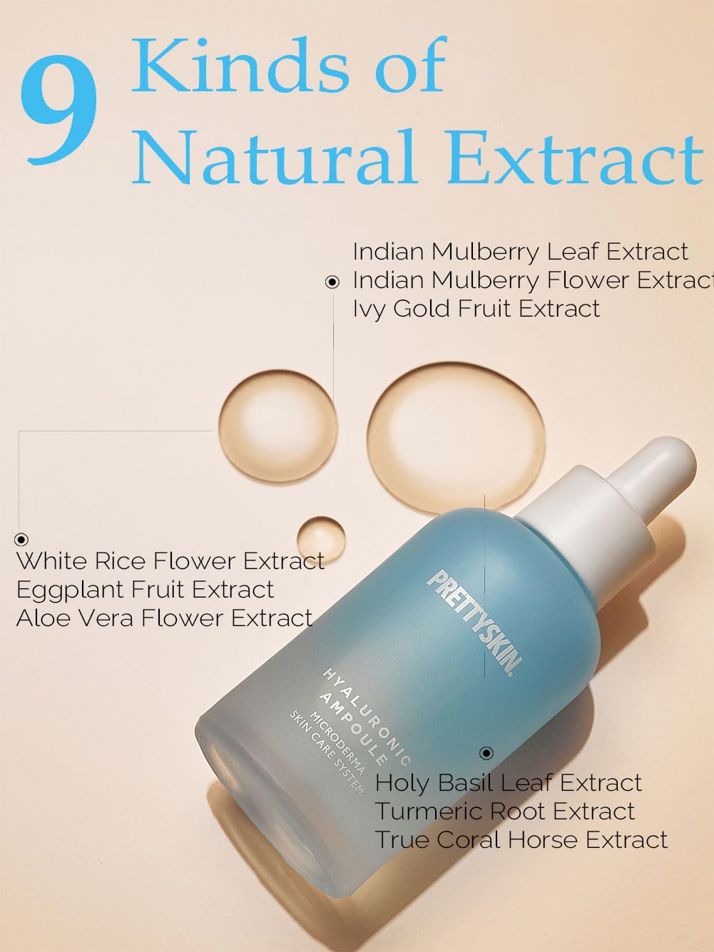 Ampolla de Ácido Hialurónico Prettyskin Hidratante para la Textura de la Piel