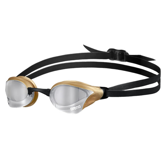 ARENA - anteojos de natación unisex para hombres y mujeres, con núcleo cobra, antivaho, lentes de policarbonato, plateadas/doradas