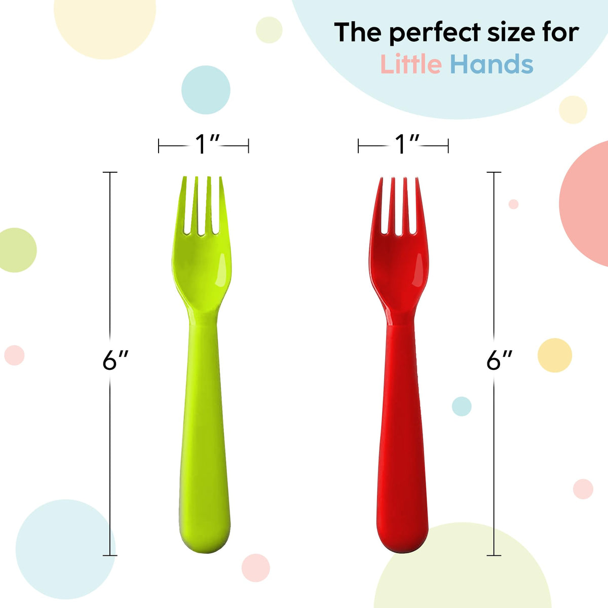 Plaskidy utensilios de plástico para niños pequeños, 16 Forks