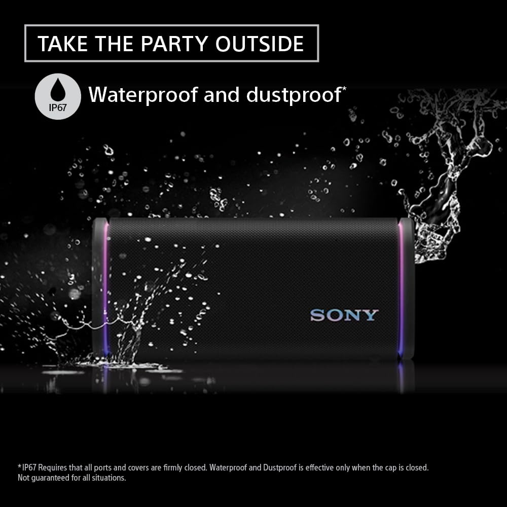 Sony Bocina portátil inalámbrica ULT Field 5 con Graves Profundos y potentes, Negro