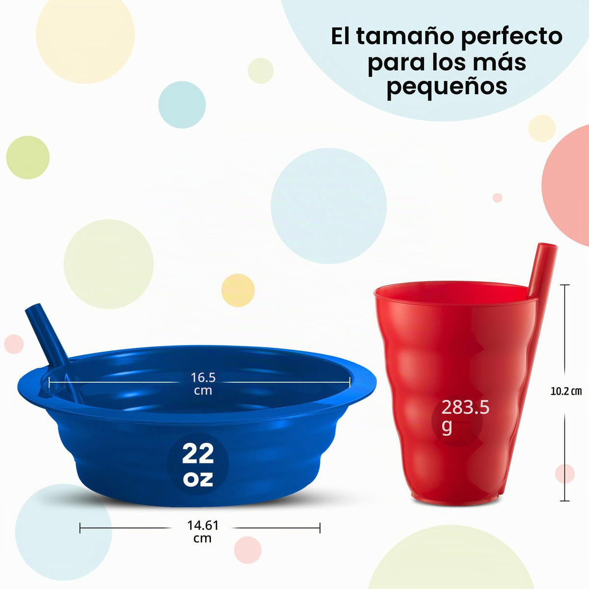 PLASKIDY Cuencos para cereales, blue green red yellow, 8