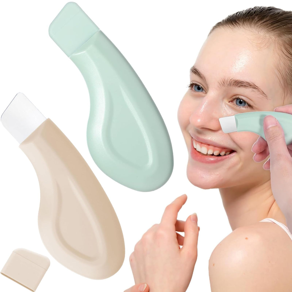 Paquete de 2 herramientas para eliminar puntos negros, rascador facial para limpieza profunda de nariz, espinillas, herramienta de exfoliación suave y segura, herramienta de cuidado de la piel para