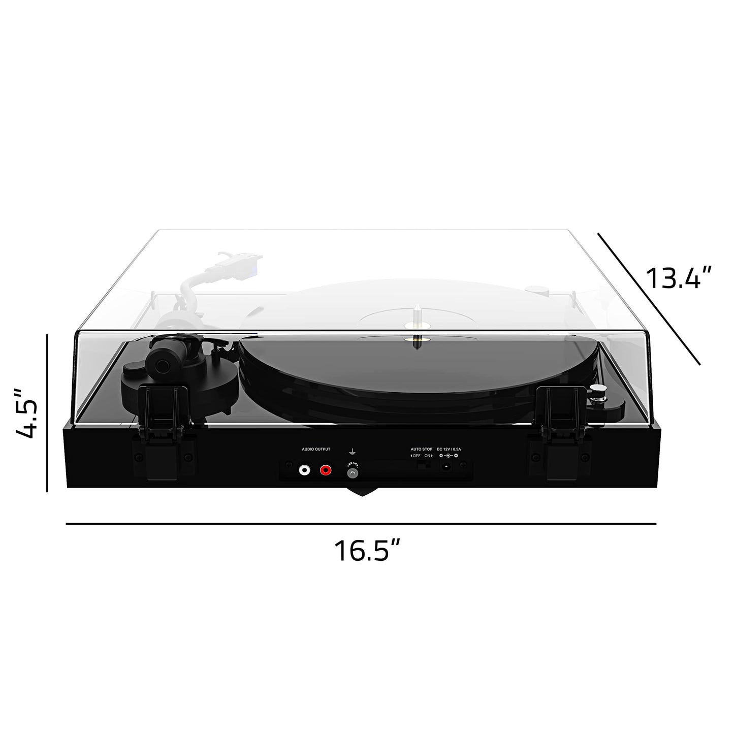Fluance RT85N - Tocadiscos con cartucho Nagaoka MP-110, plato acrílico, control de velocidad y aislamiento de vibraciones, color negro piano
