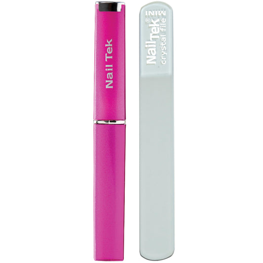 Nail Tek Lima de Cristal de Alta Calidad de 3 Pulgadas Reusable Desinfectable Portátil