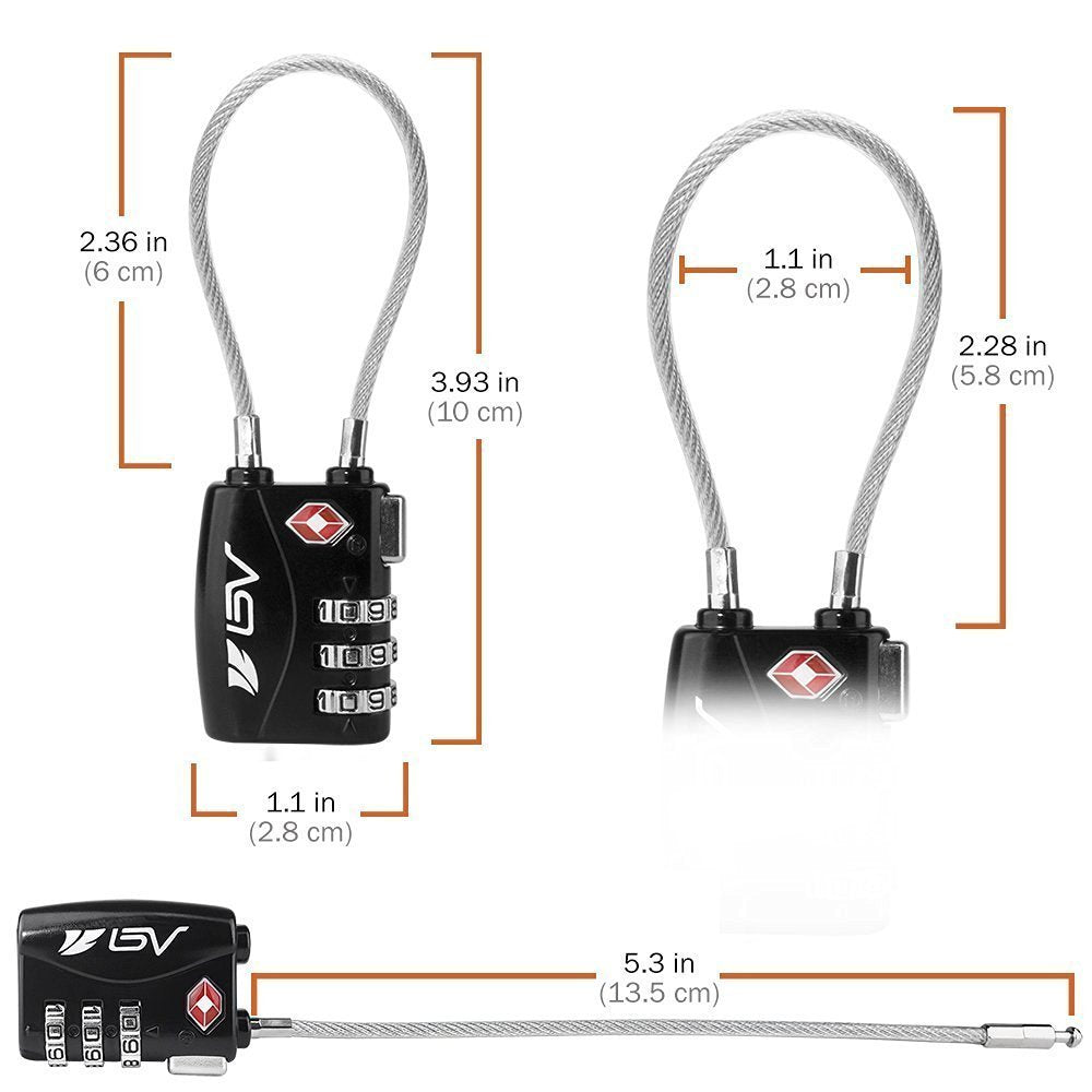 Candado para maletas Rosa aprobado por la TSA (2 piezas) / Set de dos candados para maletas/ crea tu propia combinación, perfecto para lockers del gimnasio, escuelas, maletines, equipaje, caja de herramientas y más!