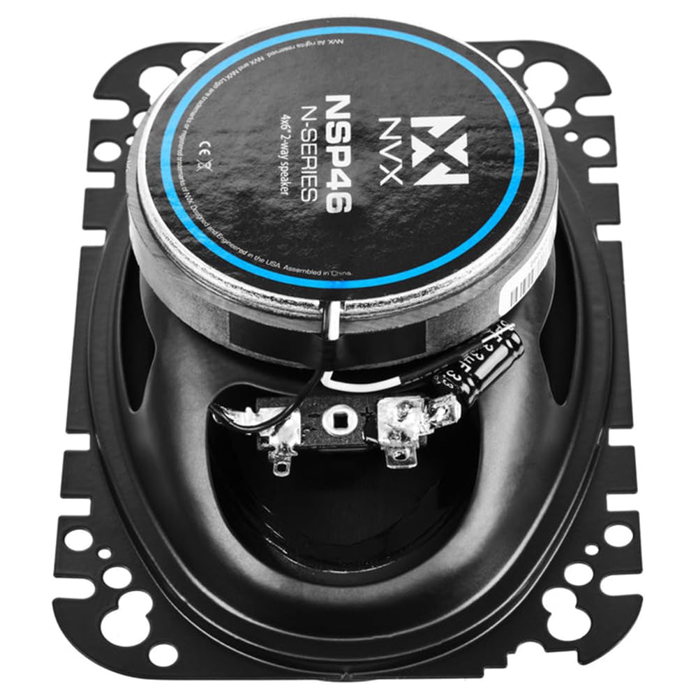 Altavoces Coaxiales NVX 4 x 6 Pulgadas con Tweeters de Cúpula de Seda