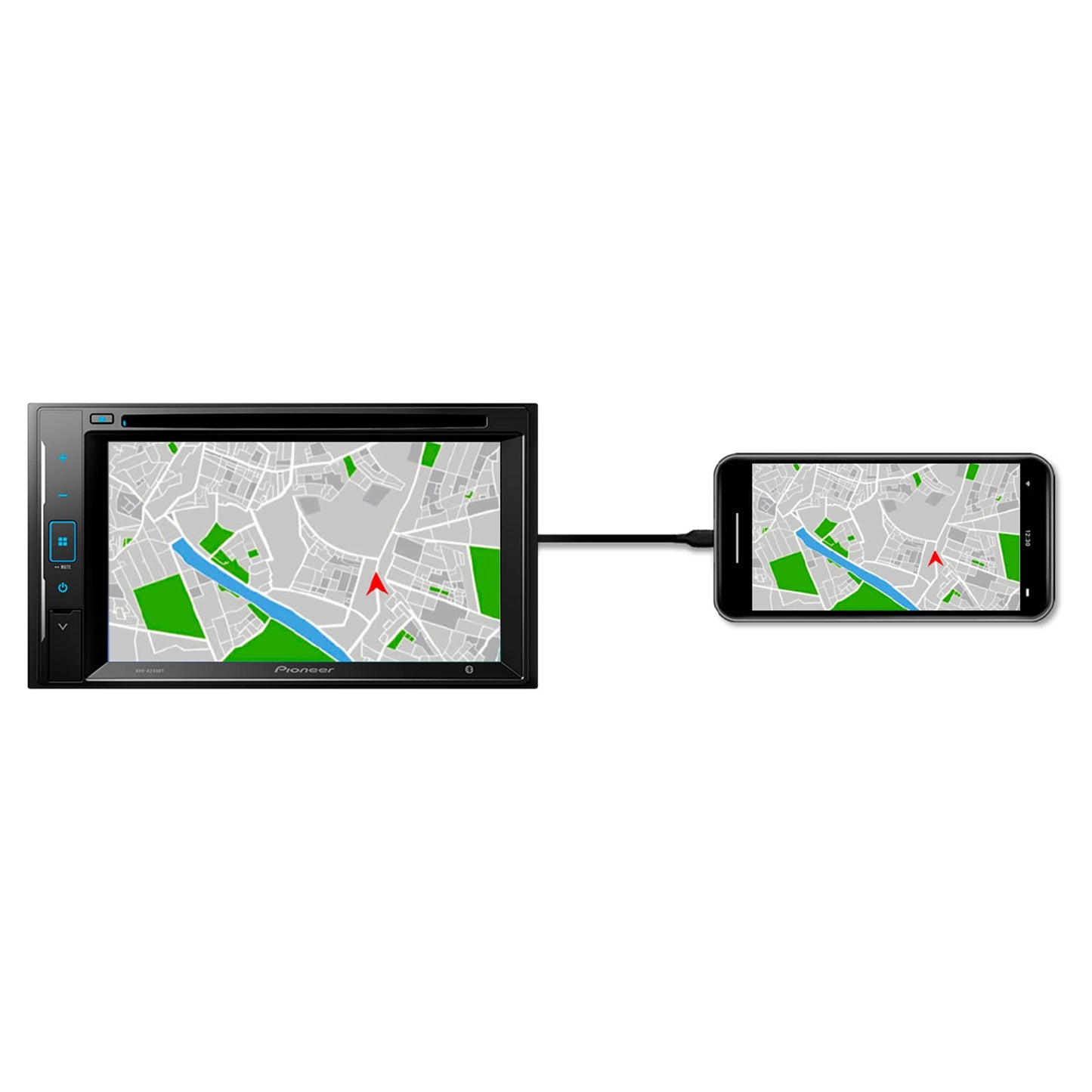 Pioneer Reproductor 6.2" Multimedia Web Link 2 DIN Marca, AVH-A245BT