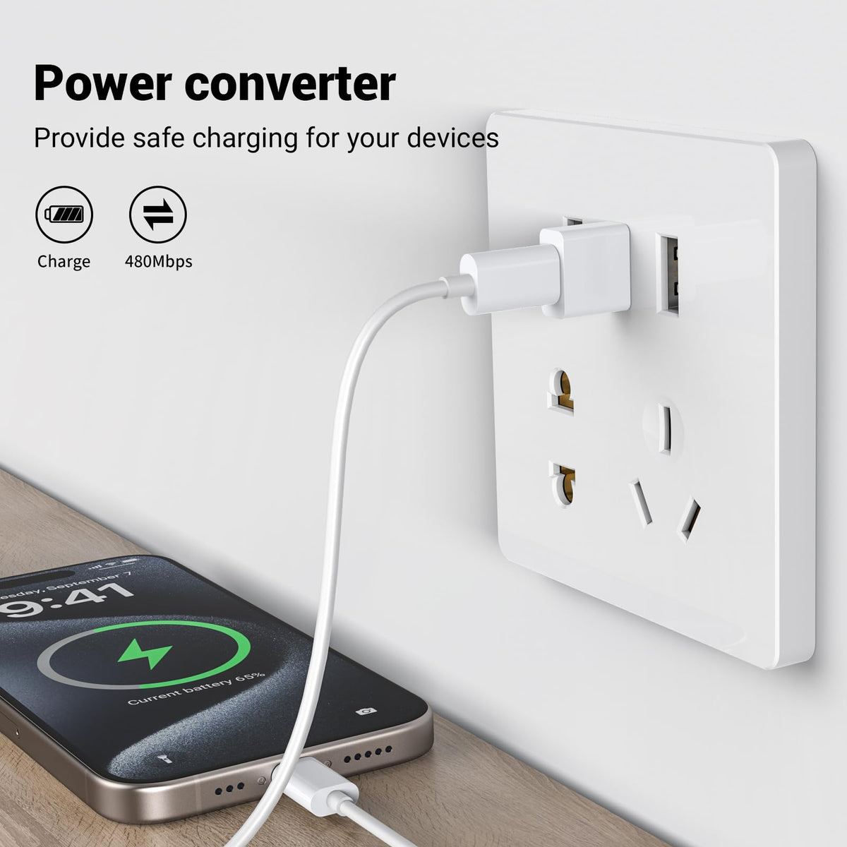 Adaptador USB a USB-C Paquete de 5 para iPhone y Samsung