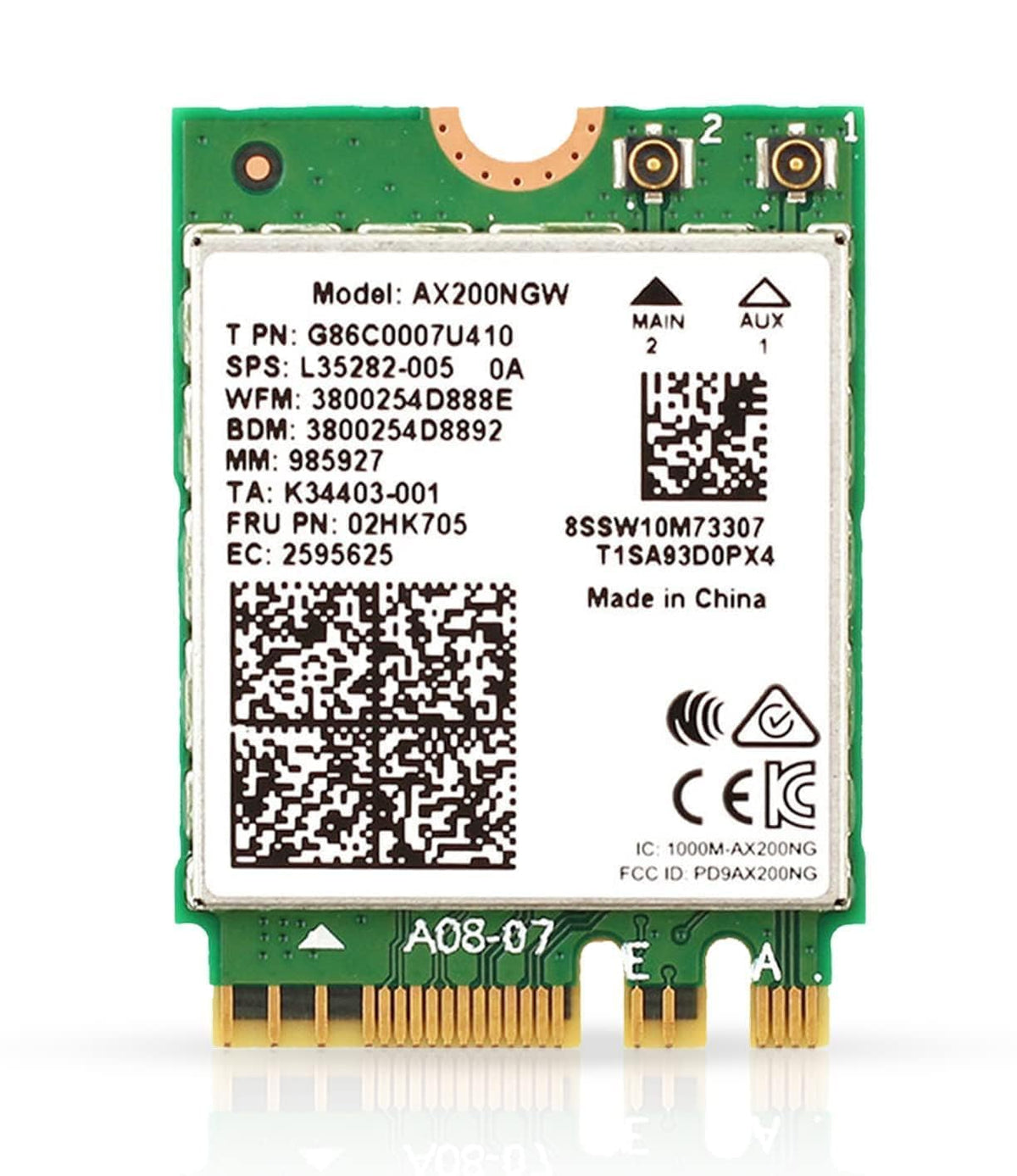 Kit de Escritorio Wi-Fi HighZer0 Electronics AX200 Blanco con Soporte Bluetooth 5.2 Wi-Fi 6 y PCIe x4 2.4 Gbps