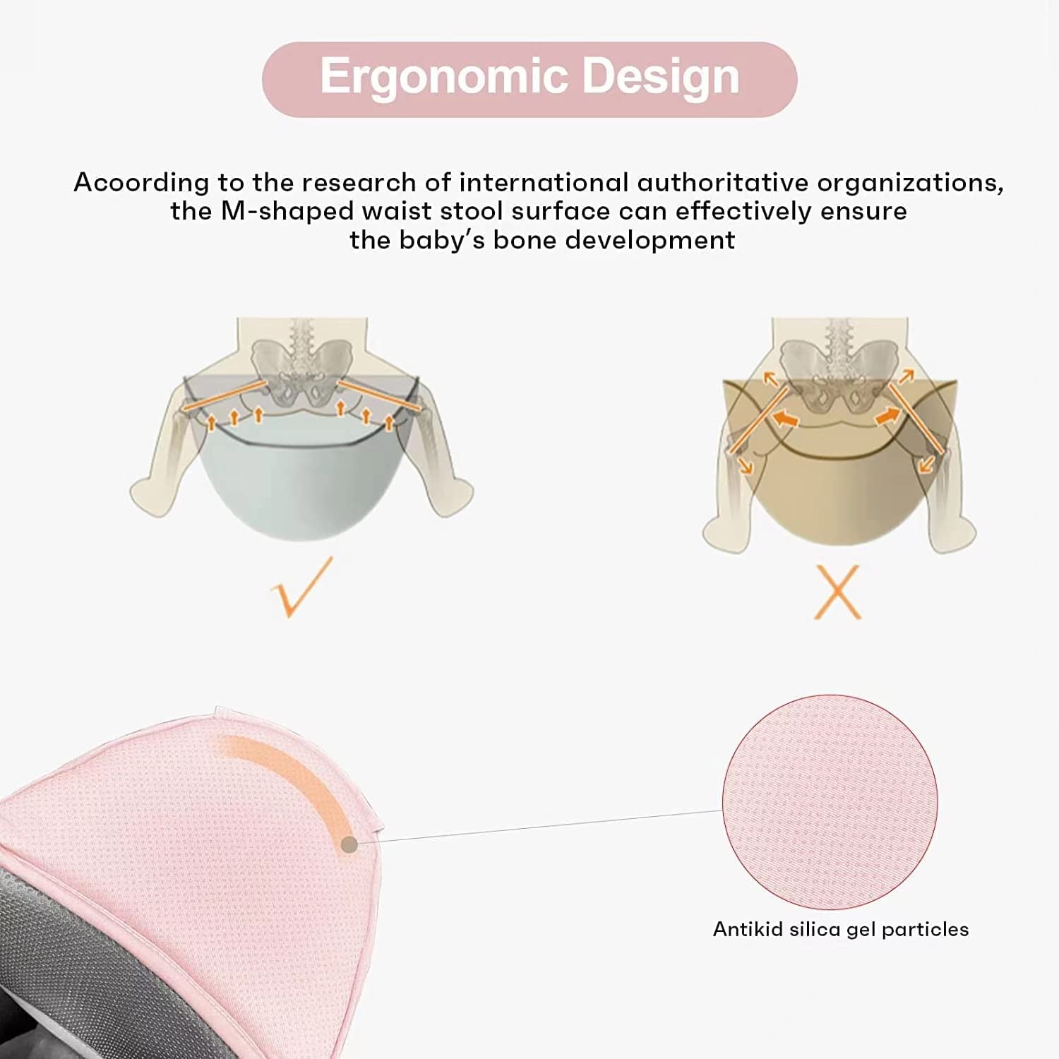 EASYTAO Mochila Portabebe, Canguro para Bebé Ergonomico para Niños de 0 a 36 Meses(hasta 30 kg), Porta Bebé Portátil Algodón Puro Ligero y Transpirable con Asiento de Cadera (Rosa)