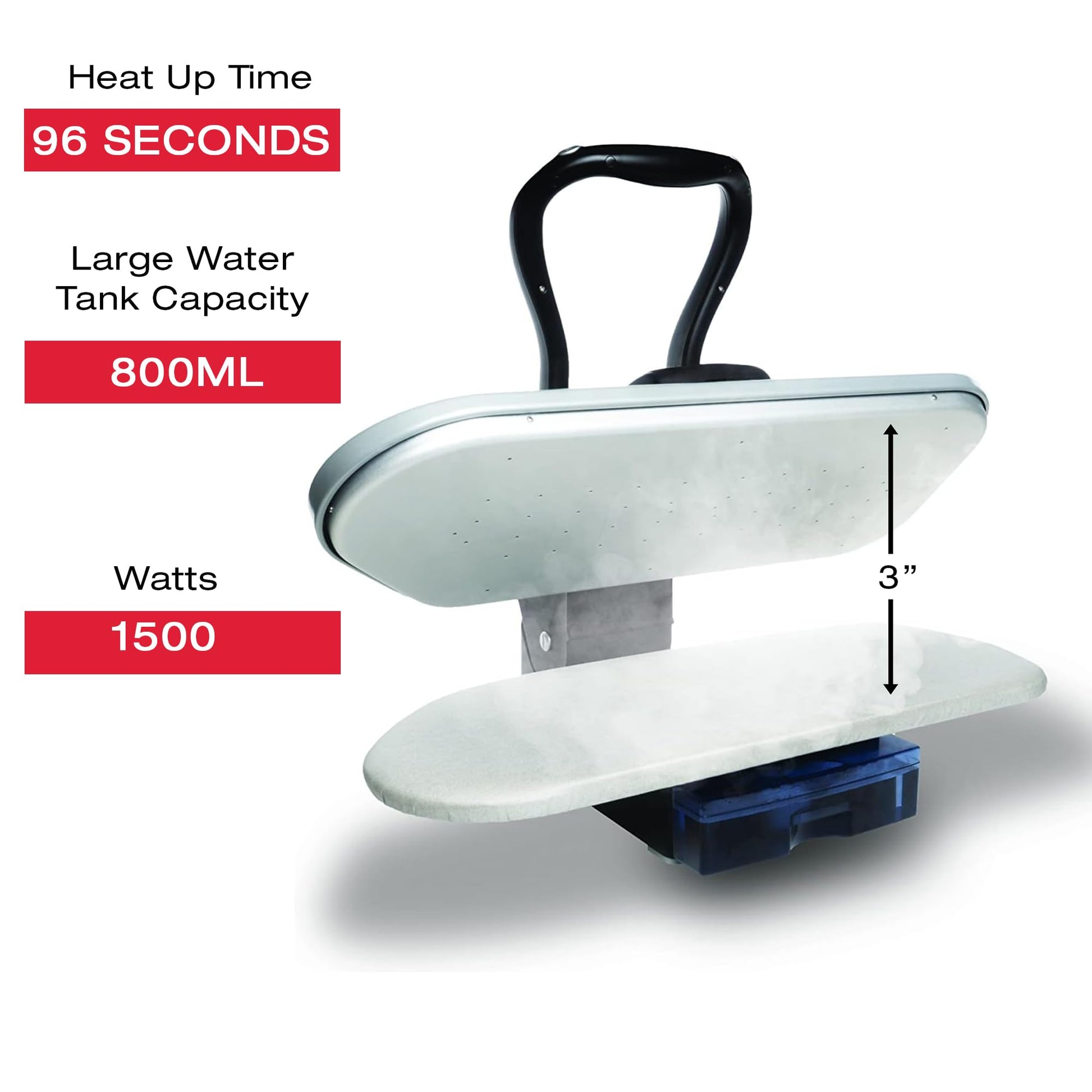 Prensa de Vapor Singer Inteligente 1500 W con Superficie Antiadhesiva y Controles Digitales