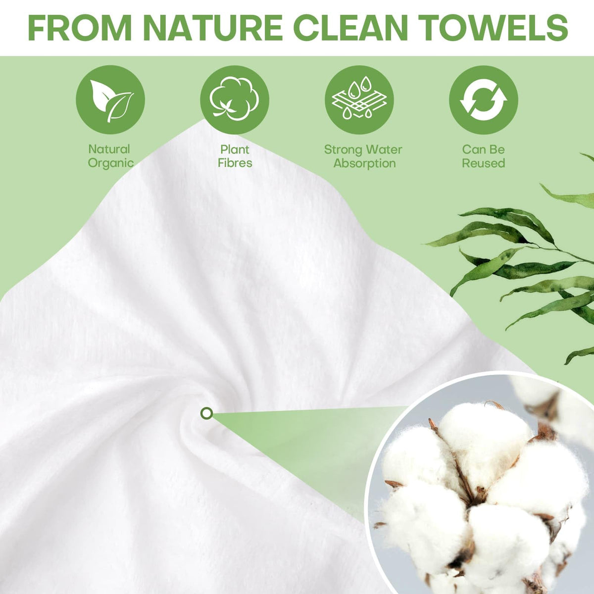 Fancyou Toalla Facial Desechable Comprimida Toallitas Desmaquillantes - Mini Paños Biodegradables Cara - Wipes Quitar Maquillaje Kit Viaje para Travel Essentials,Belleza Salón(100 Unidad Verde)