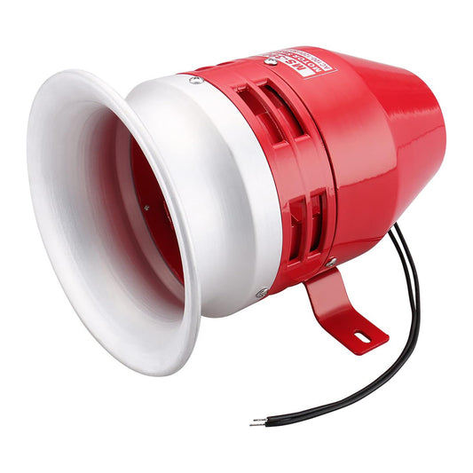 Baomain - Sirena de Motor MS-390, 110V, 0.93A, 125DB, Rojo, Montaje en Pared