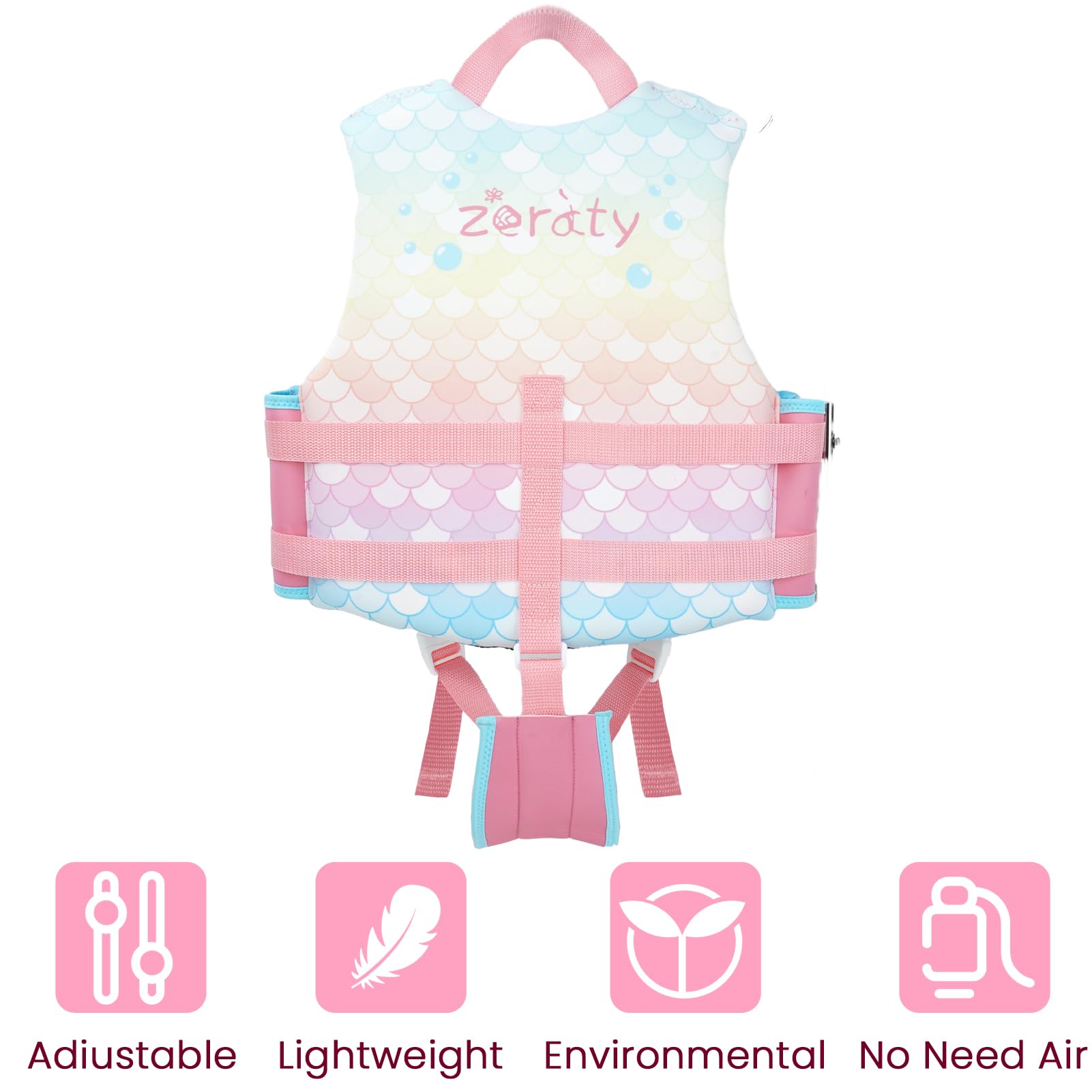 Chaleco de Natación Zeraty Neopreno con Correas de Seguridad Ajustables para Niños y Niñas