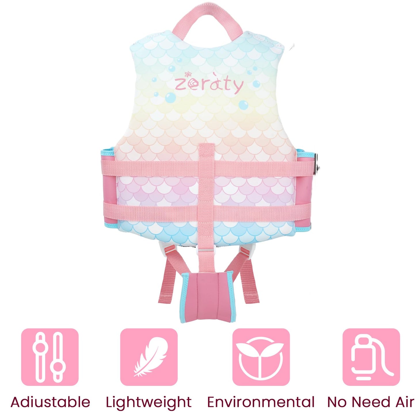 Chaleco de Natación Zeraty Neopreno con Correas de Seguridad Ajustables para Niños y Niñas